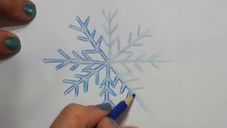 Leichte Schneeflocke malen  ️ how to draw a snowflake easy - как рисовать снежинку легко