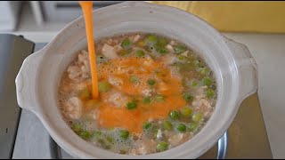 TOFU AND GREEN PEAS IN SOFT COOKED EGG| EASY & HEALTHY JAPANESE Weeknight Dinner screenshot 1