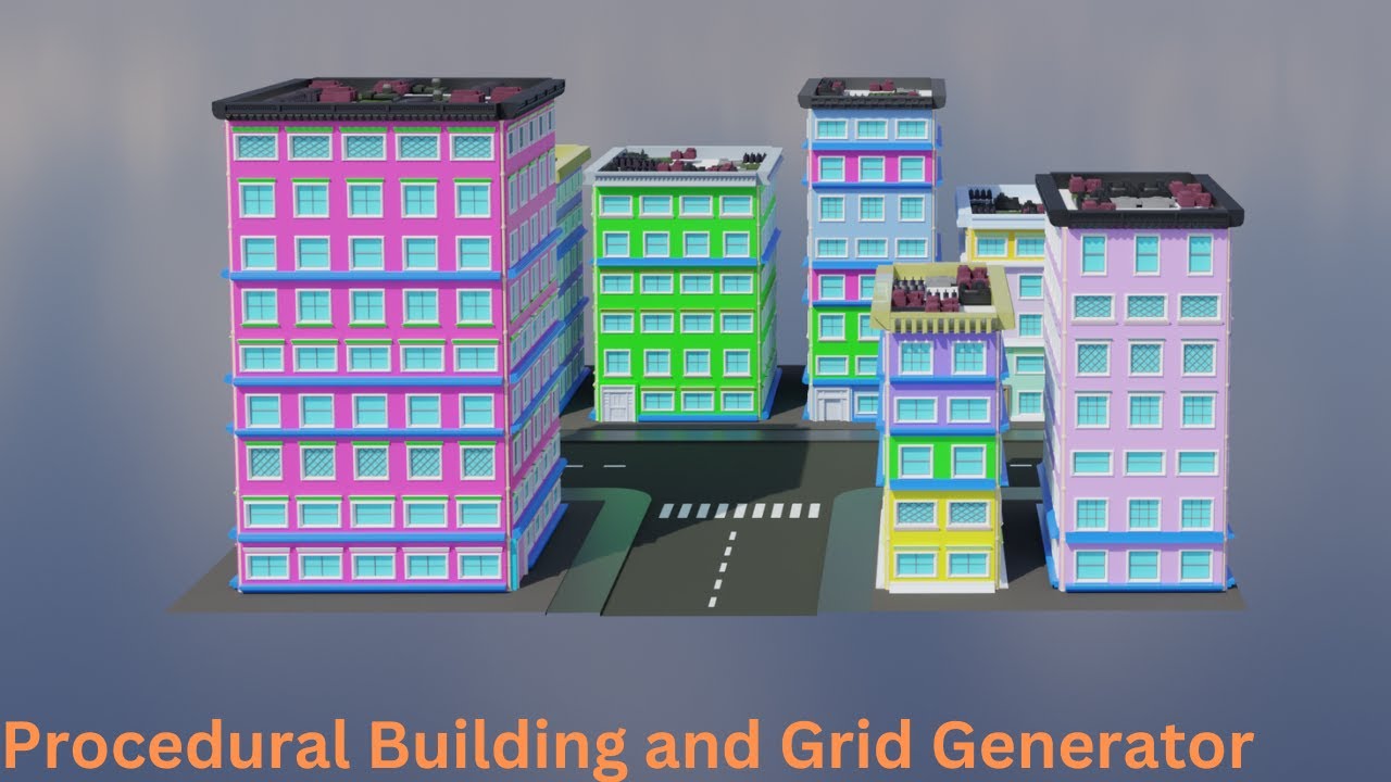 Blender: Procedural Building and Grid Generator - YouTube