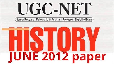 June 2012 ugc net history paper || June 2012 history net paper || UPSC history