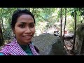 Jungle hike adventure at kbar spean in cambodia