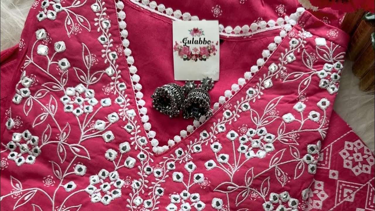 MIRROR WORK NECK DESIGN 2024 | NECK DESIGN WITH MIRROR WORK | LATEST NECK DESIGNS | 