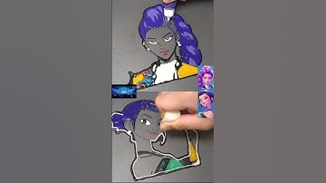 KPop Demon Hunters HUNTR/X Pancake Art - Rumi, Zoey ( Golden Ver. )