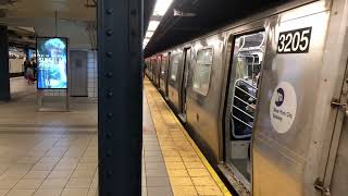 Brooklyn bound R179 (C) express train entering and leaving 42nd Street-PABT, in Manhattan.