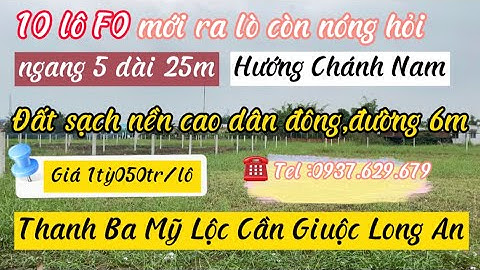 ❤️ 10 lô F0 mới ra lò, ngang 5 dài 25m đường trước đất 6m Thanh Ba Mỹ Lộc