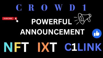 CROWD1 LATEST POWERFUL ANNOUNCEMENT. NFT.IXT.C1LINK | @wakeup999 @WWtrip @BESTSHOPPING4YOU