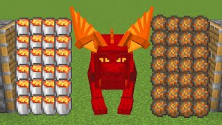 lava buckets + fire dragon + fireball = ???