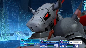 ChaosWarGreymon + Chaosdramon evolve NeoCrimson and Skill.: Digimon Cyber Sleuth Mod
