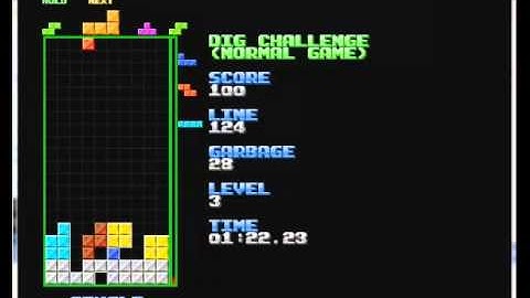 Tetris - Dig Challenge via NullpoMino