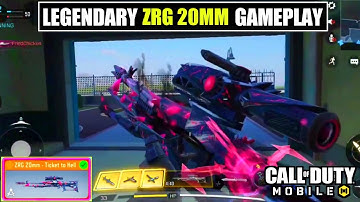 *NEW* Codm Legendary ZRG 20mm - Ticket To Hell Gameplay