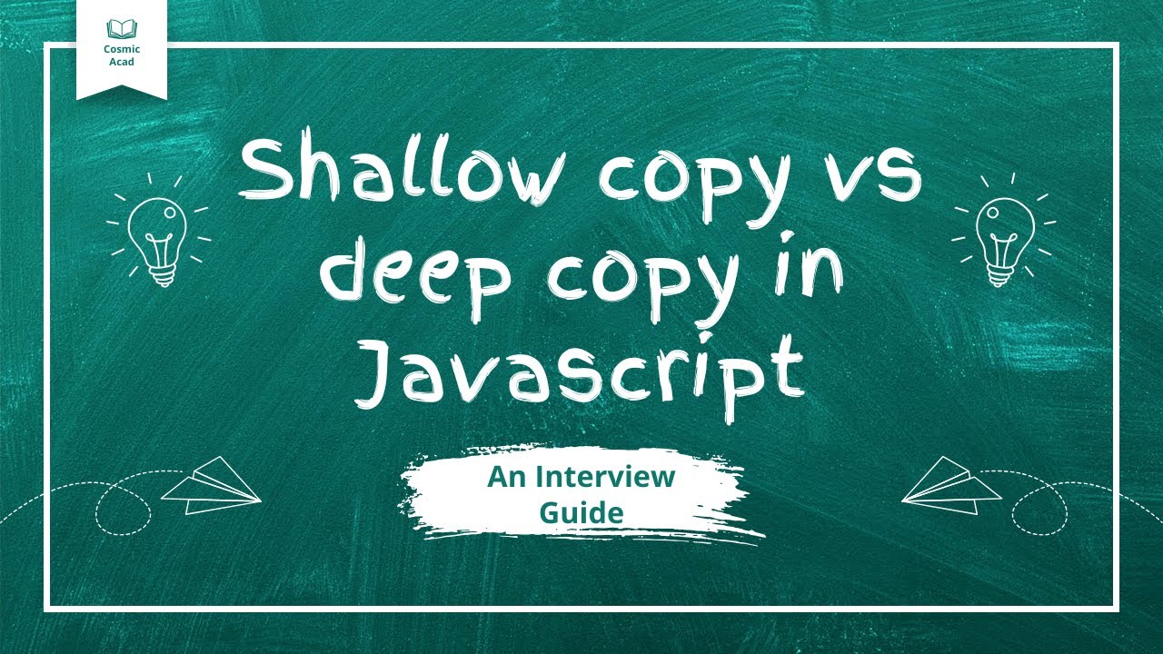shallow copy vs deep copy in javscript - YouTube