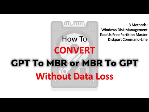 Easy GPT to MBR & MBR to GPT Conversion Tutorial (No Data Loss)