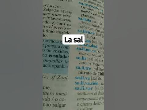 O sal em espanhol. #aprenderespanhol #espanhol #español - YouTube
