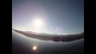 FPV gopro 1 footage sky easy ladysmith harbour in RC plane with spektrum 9 drone