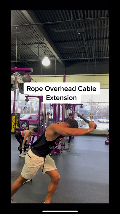 How to Properly Perform Rope Overhead Tricep Cable Extensions w/ Good Form (Exercise Demonstration)