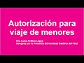 Autorización para viaje de menores