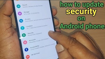 how to update security on android phone