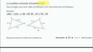 Les triangles isométriques  Cas d