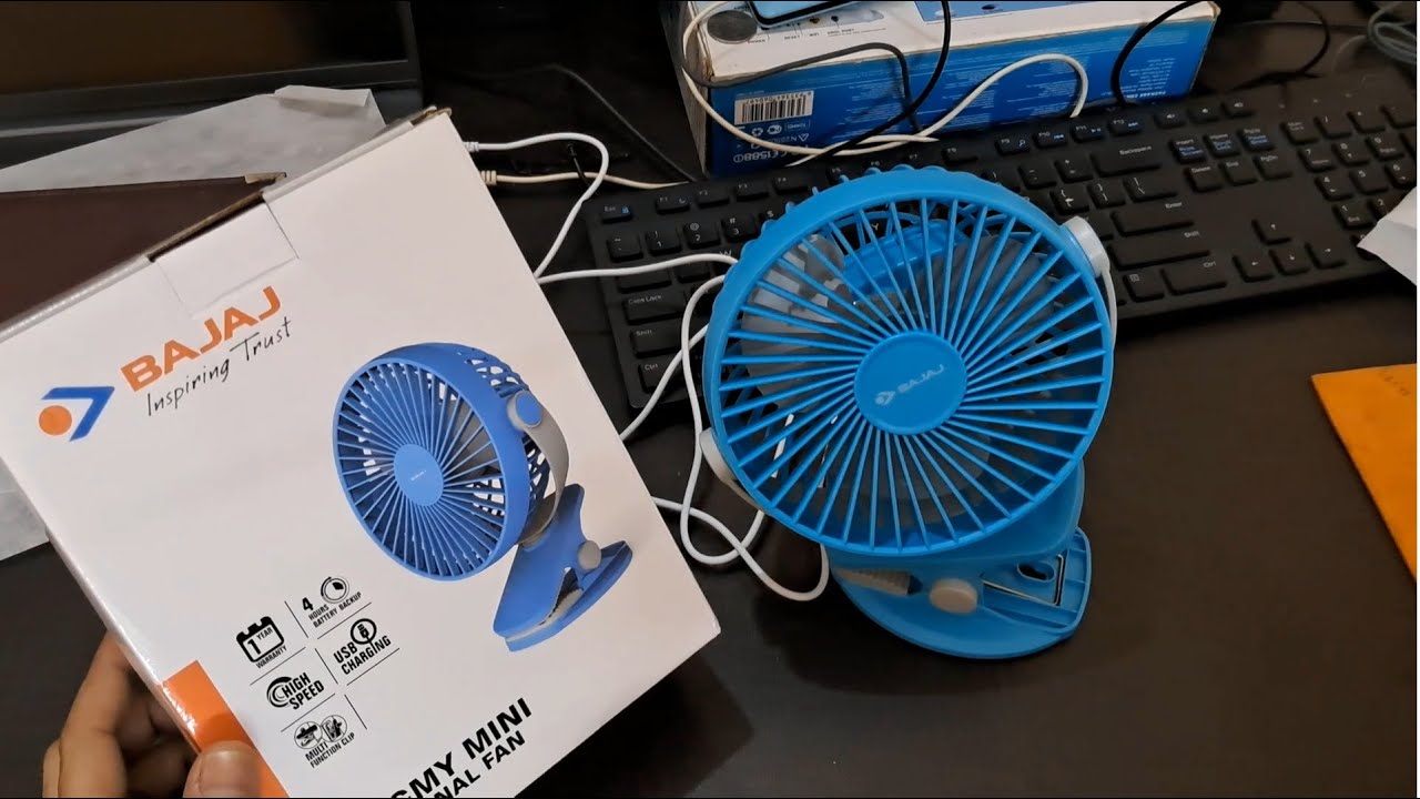 Bajaj Pygmy Mini USB rechargeable fan user review USB mini fan under