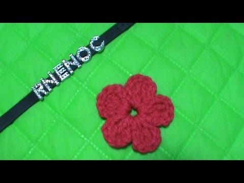 COMO TEJER FLOR SIMPLE GANCHILLO CROCHET (MOÑO, ALAS, TREBOL)