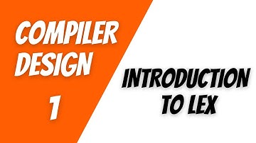 1. Introduction to Lex