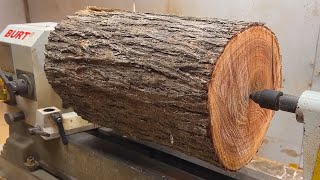From raw red logs to artistic masterpieces || Skills for working with classic wood lathes