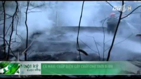 VTC14_Cà Mau: Chập điện gây ra cháy chợ Thới Bình