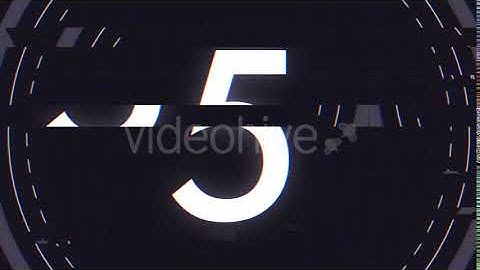 Abstract Digital Animation Countdown Numbers with Pixel Noise Glitch Error Video Damage