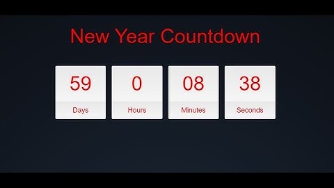 New Year Count Down Projects Using Html,css,bootstrap and Jquery with source code