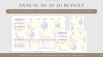 Advance annual 50 30 20 budget video instructions google sheet