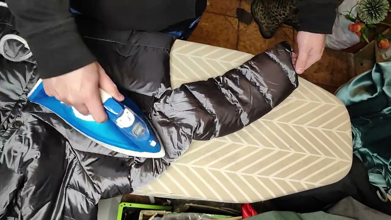 ASMR Ironing a very expensive TIFFI down coat