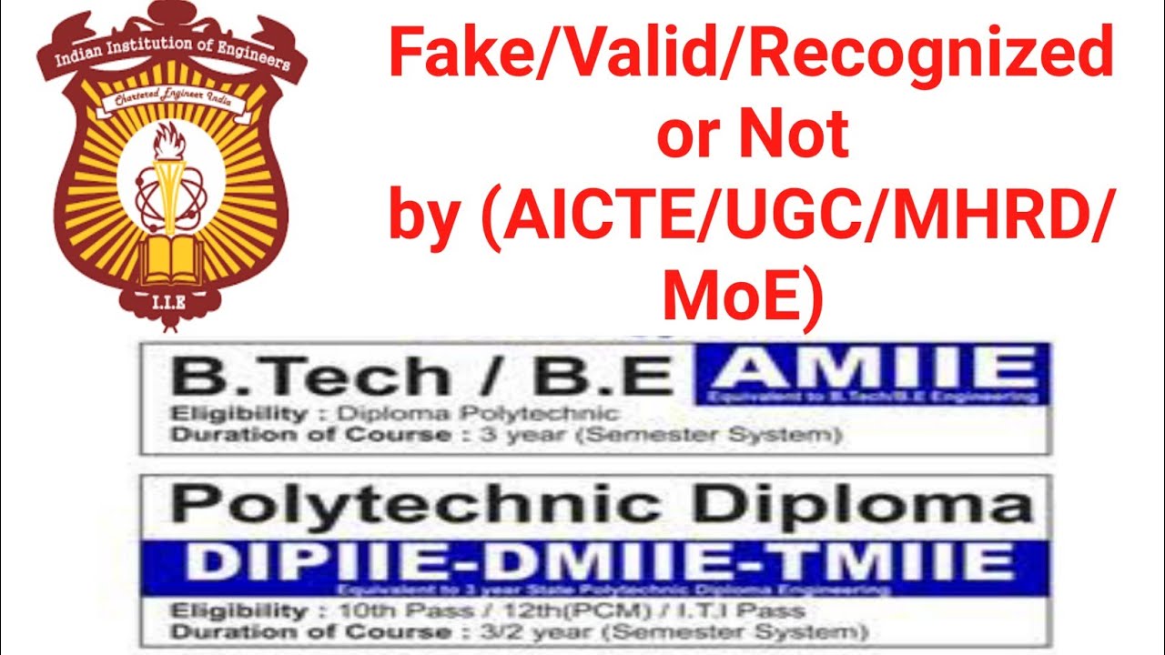 INDIAN INSTITUTION ENGINEERS (IIE) IS RUNNING DEGREE MILL GIVING FAKE