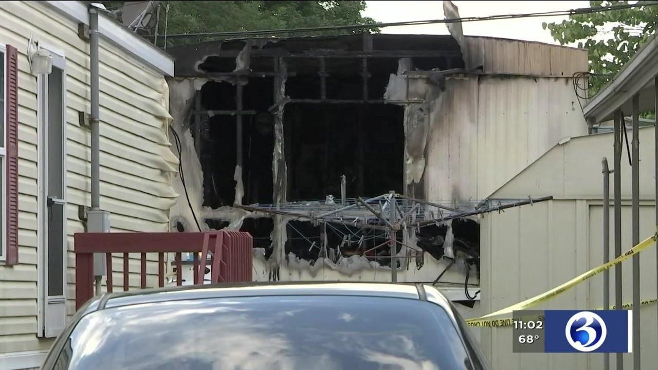 Video: One person found dead after mobile home fire in Branford - YouTube