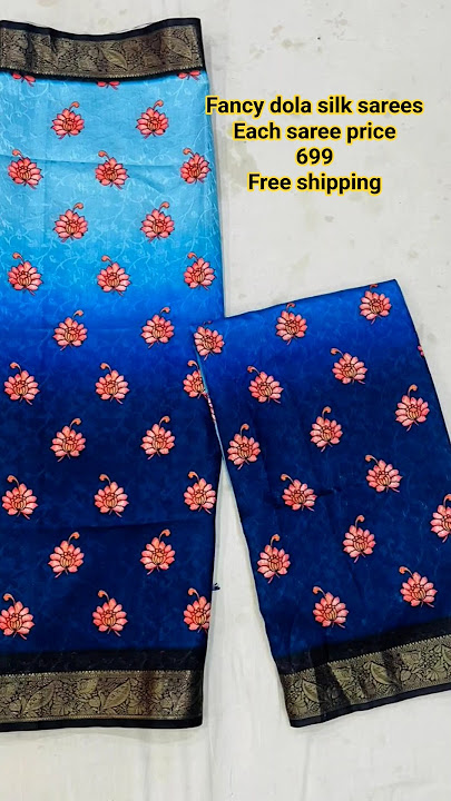 fancy dola silk saree price 699 free shipping # whatsup 7569487690