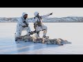 Calling 5 coyotes across a frozen lake amazing 4k footage predator hunting suppressed quadout