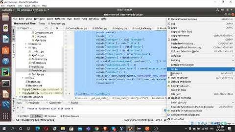 Developing project using Kafka , MySql and Spark in Python and Pyspark