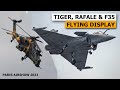 Tiger , Rafale and F35 incredible flying display at Paris Airshow 2023.
