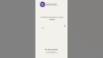 What is the default access specifier in C# #coding #aspdotnet #csharp #oop