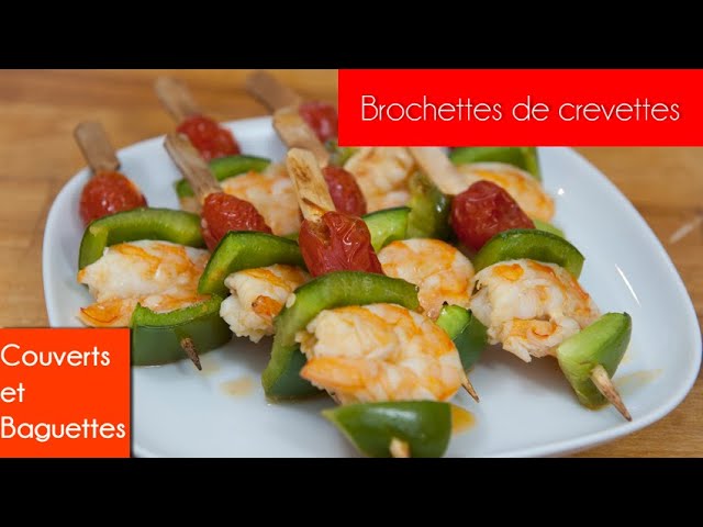 Recette Brochette de crevettes marinées (facile, rapide)