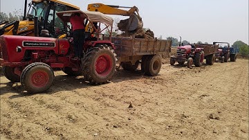 Swaraj 855 fe | mahindra 585 xp plus | mahindra 575 | jcb 3dx | soil loading and ground falling