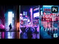 Cómo editar el estilo NEON CYBERPUNK | Adobe Photoshop CC