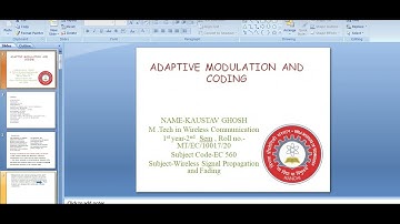 Adaptive Modulation and Coding