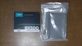 【パソコンパーツ】クルーシャル（Crucial）BX500 SSD 240GB 内蔵2.5インチ CT240BX500SSD1の紹介（2.5インチと3.5インチ変換マウント付き）