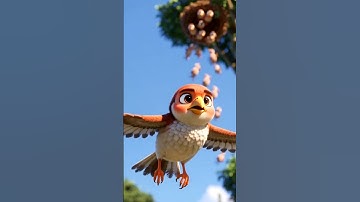 There was a bird that laid its tiny eggs on a tree in the forest.#ai #hindi #stories #shorts