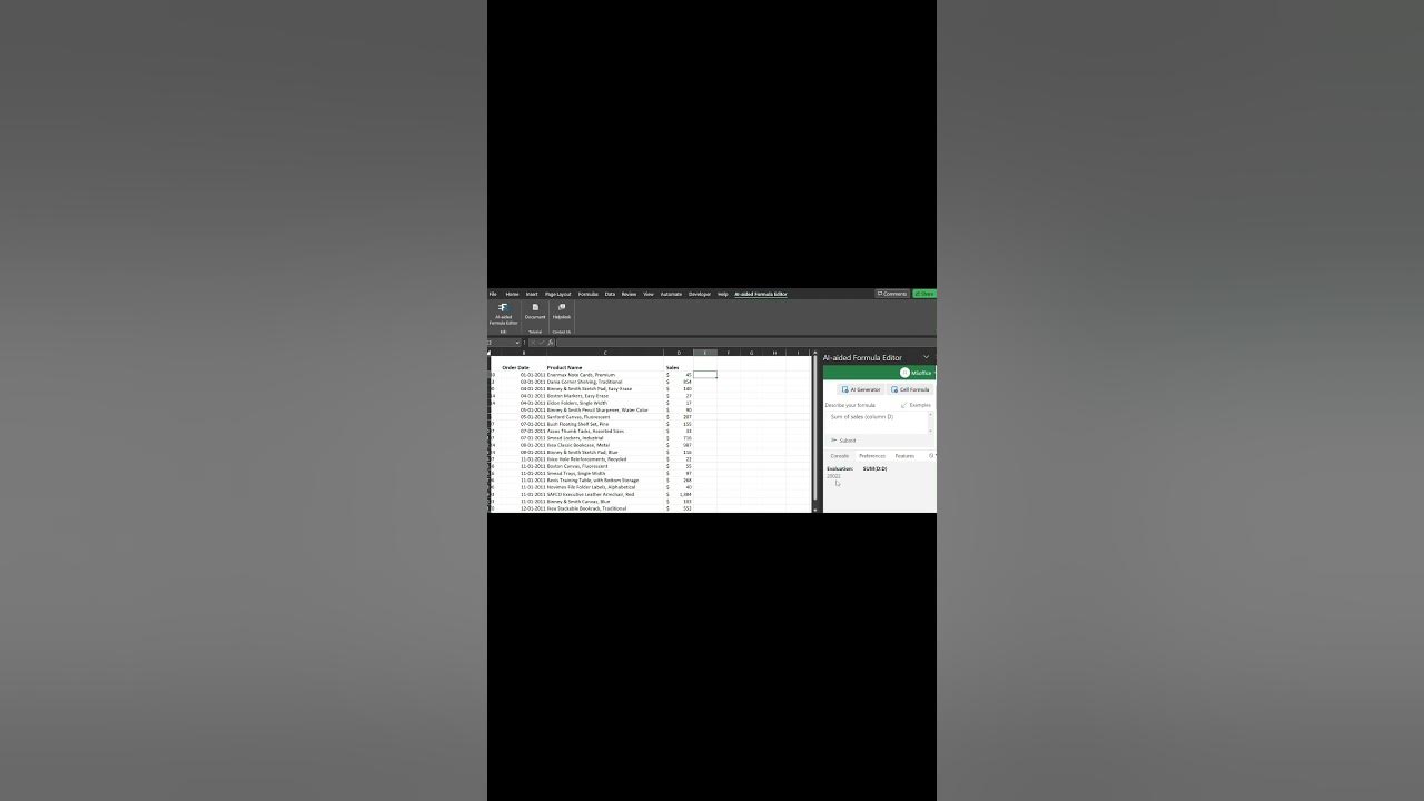 Ai- aided Formula Editor with Example 