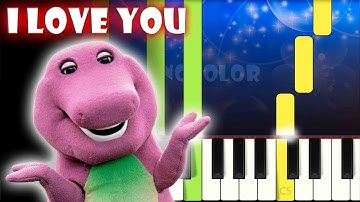 I Love You - Barney The Dinosaur | Piano Tutorial | Karaoke