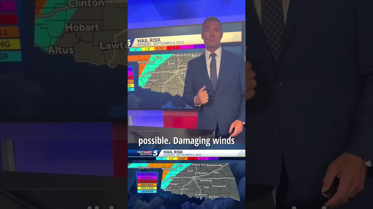 TIMELINE: Tornadoes possible with severe storm risk Monday in Oklahoma