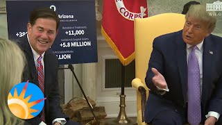 Gov. Ducey meets with President Trump at the White House and gives an update on COVID-19 in Arizona