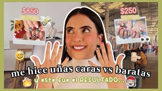 fui a hacerme uñas baratas vs caras *NAVIDEÑAS*