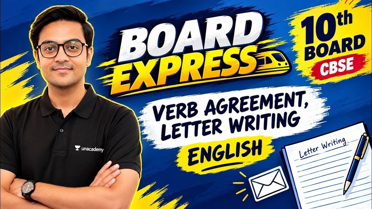 10th CBSE English | Verb Agreement + Letter Writing | Board Express | Complete Revision